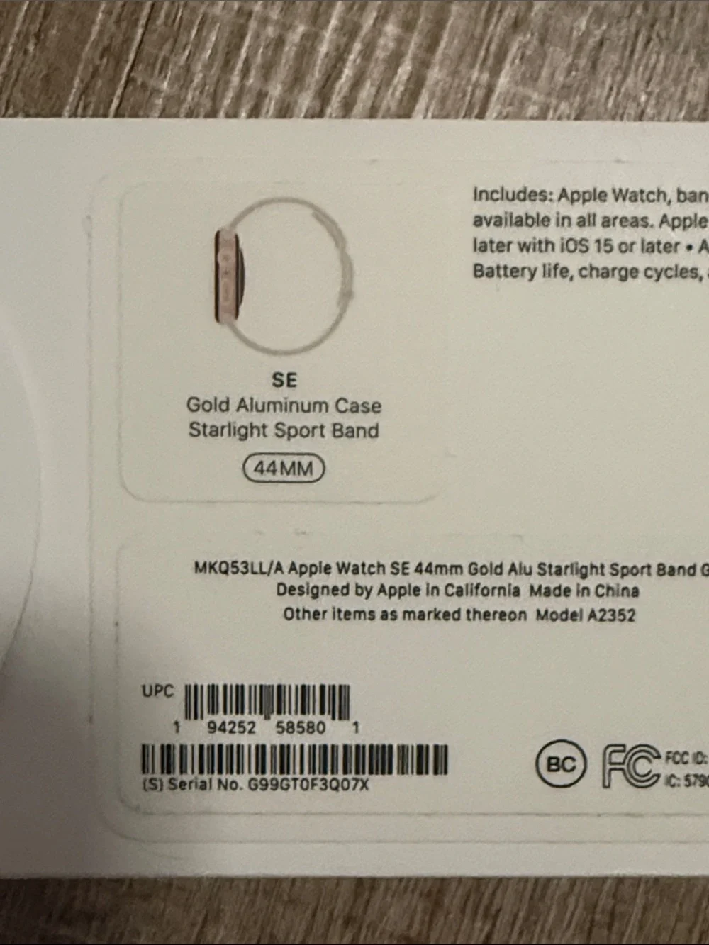 Apple Watch with Pink/Cream Sport Band